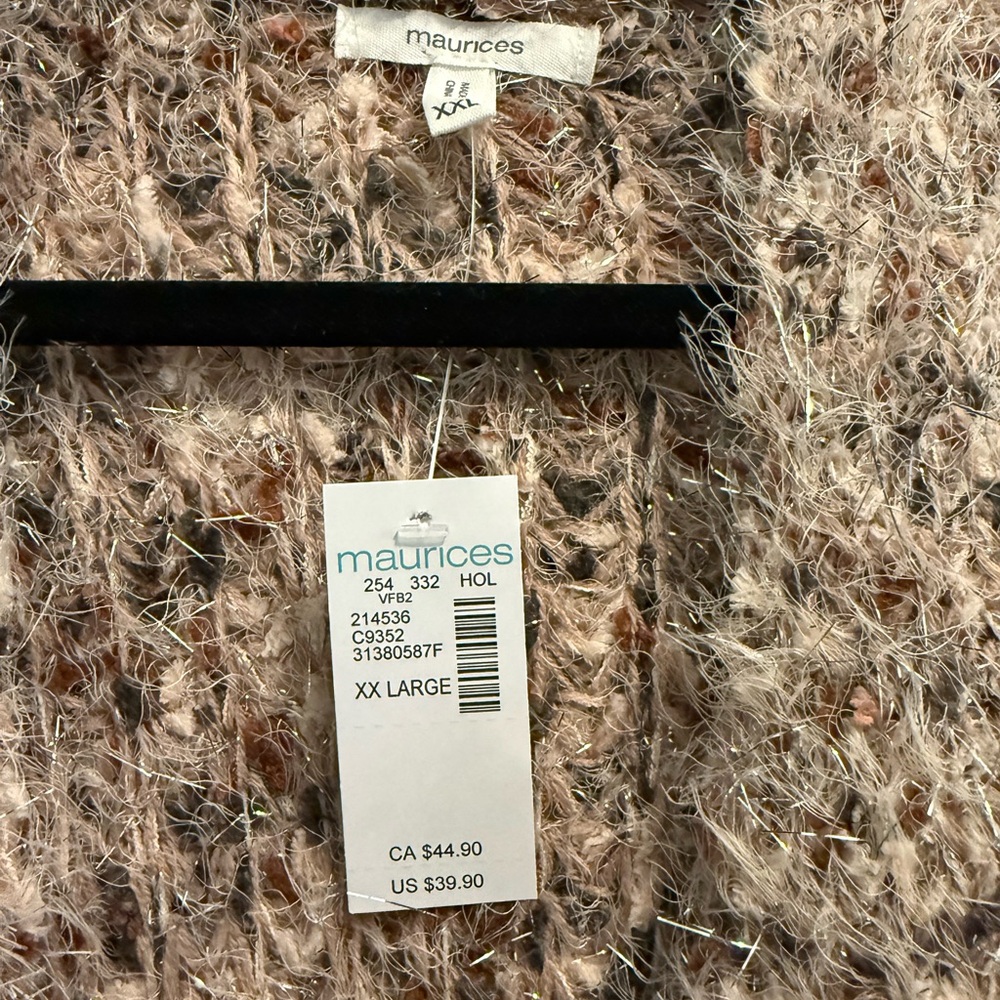 NWT New Maurices Sweater Plush Knit XXL - Picture 2 of 4